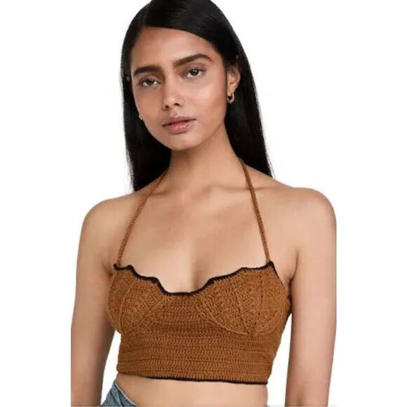 Stella Pardo Samira Crop Top in Mika/Black NWT Size Medium - Picture 1 of 12